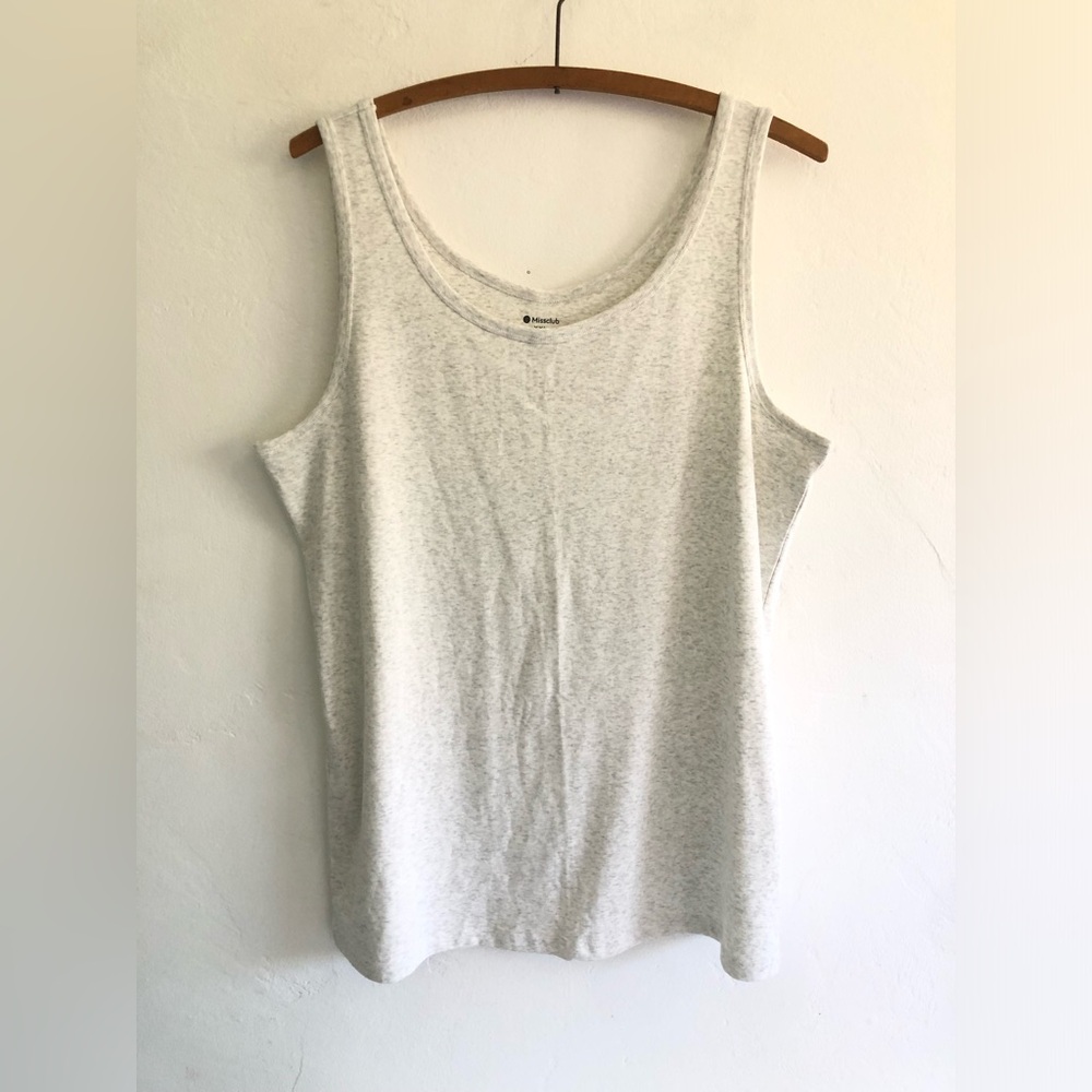 Missclub Tank Top Women's XXL Heathered White Summer Beach
